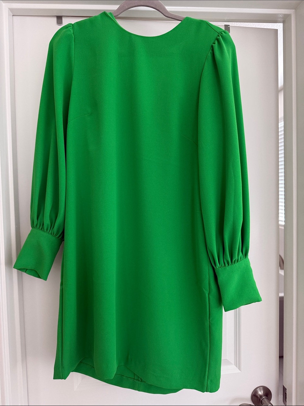 H&M Bright Green Long-Sleeve Shift Dress NWT